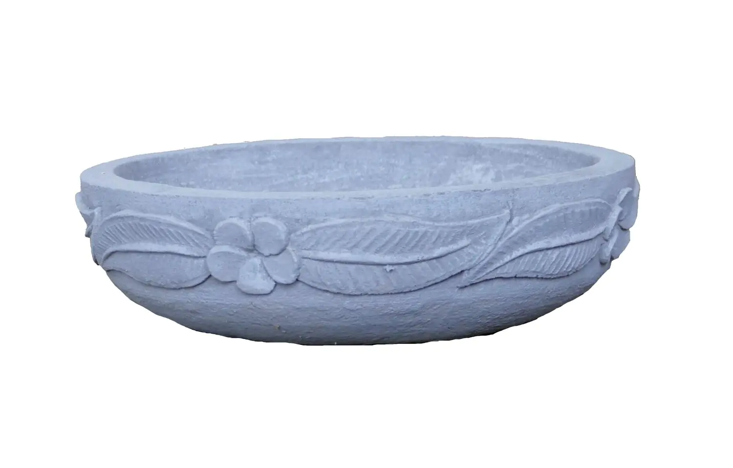  Product image 6 of the product “Jakarta - Bowl with flower motiv, frangipani, Ø 30 cm | cast stone ”